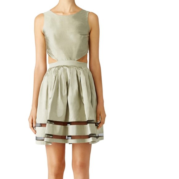 Allison Parris Silk Green Zachary Summer Dress sz 4 - Picture 1 of 11